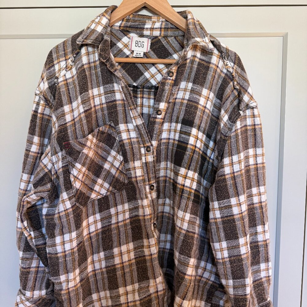 Brown Oversized Flannel from Urban Outfitters